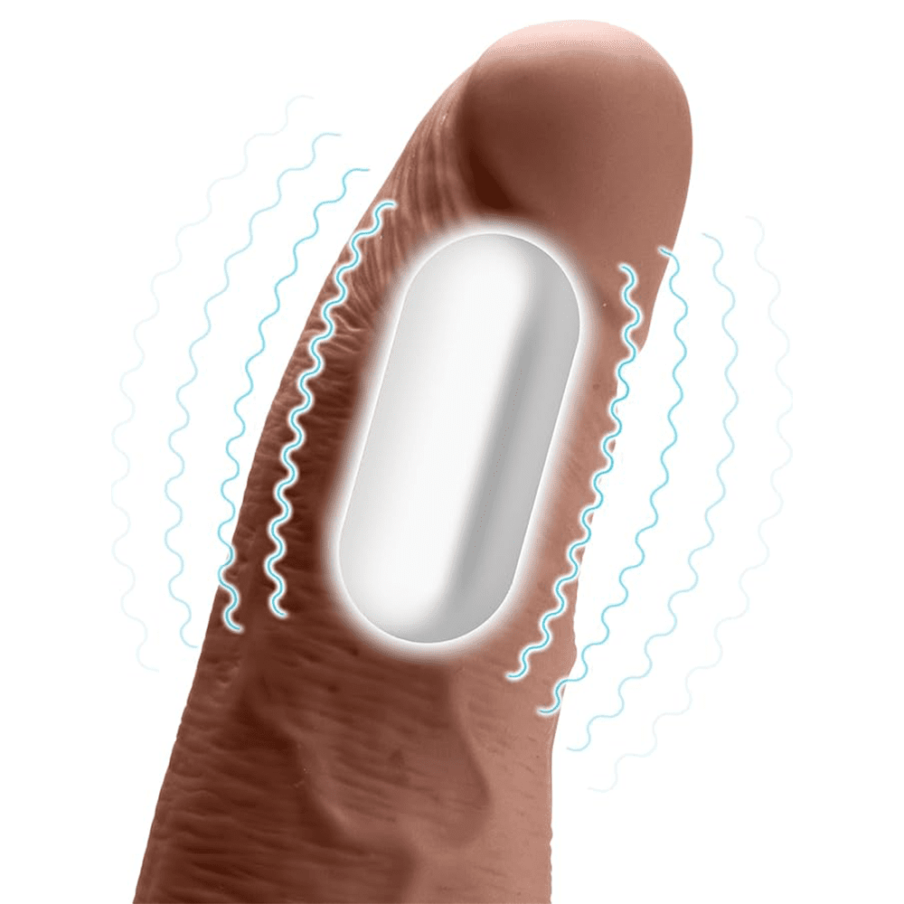 LUX FETISH 6 Rechargeable Strap-on With Balls brown-3