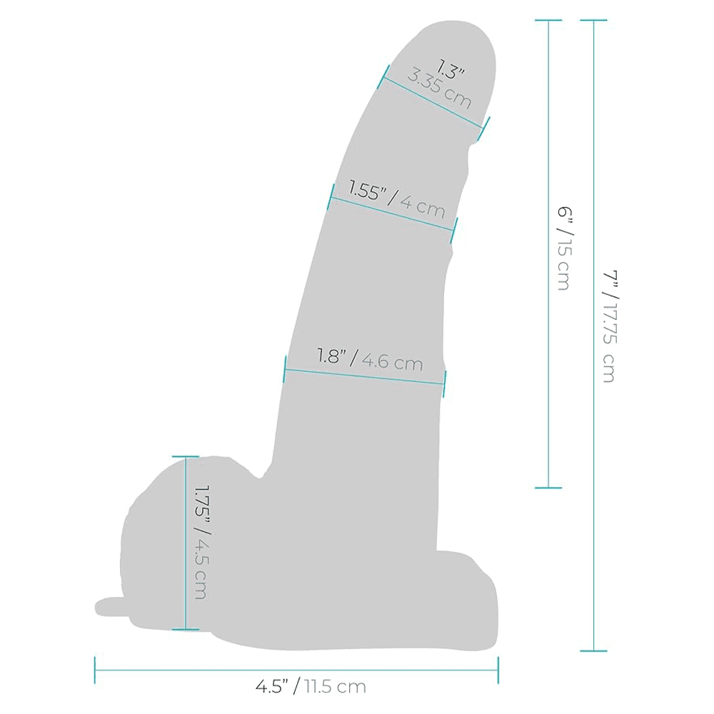LUX FETISH 6 Rechargeable Strap-on With Balls brown
