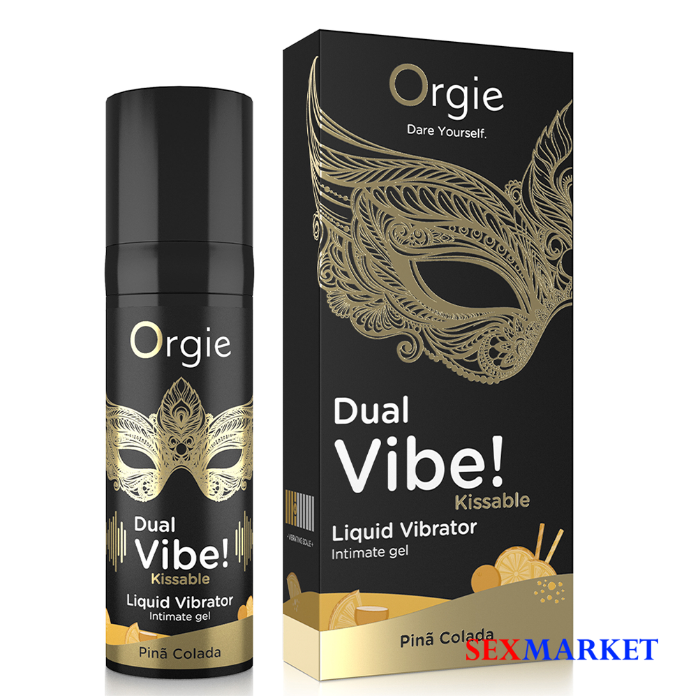 ORGIE Dual Vibe! Pina Colada Kissable Liquid Vibrator