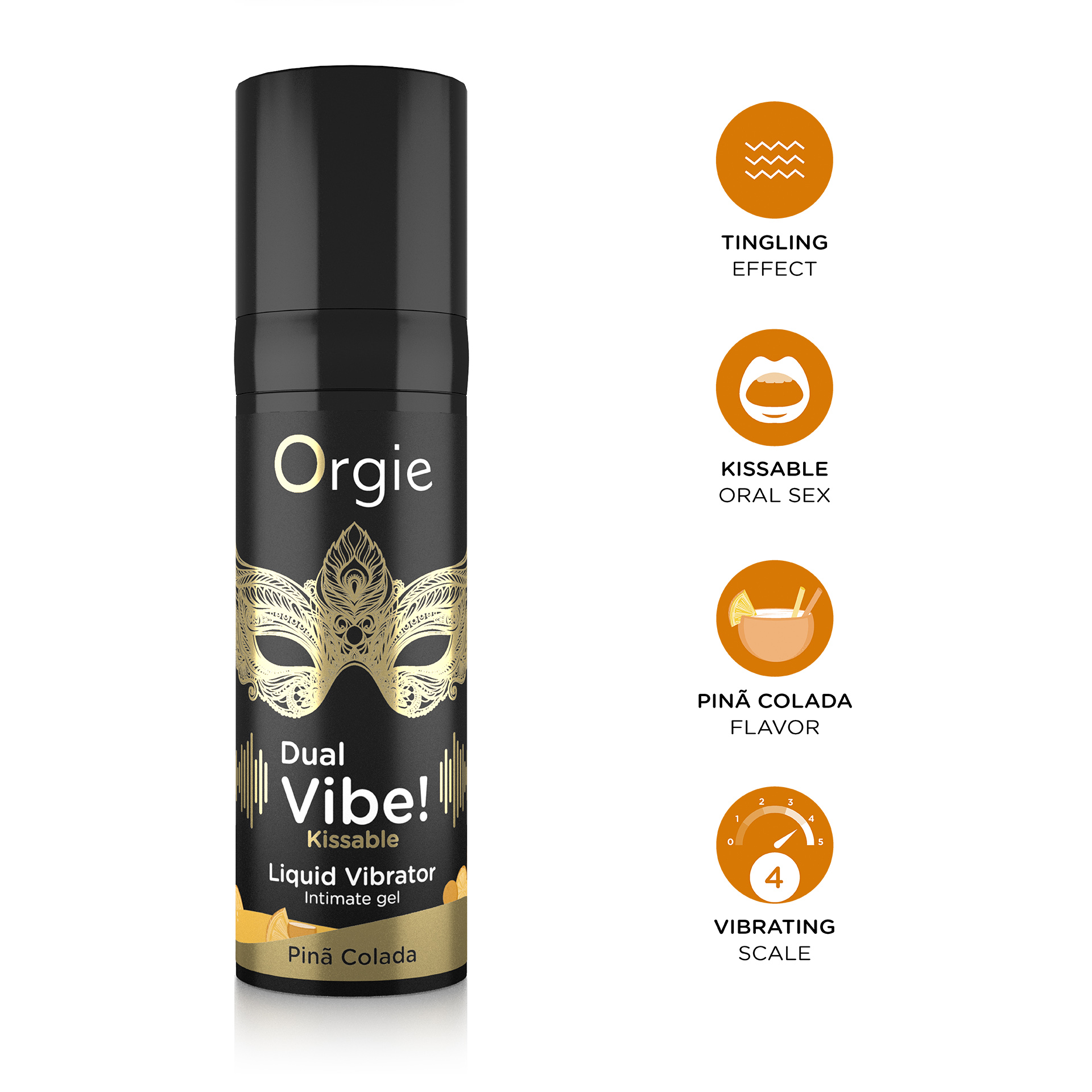 ORGIE Dual Vibe! Pina Colada Kissable Liquid Vibrator - Image 3