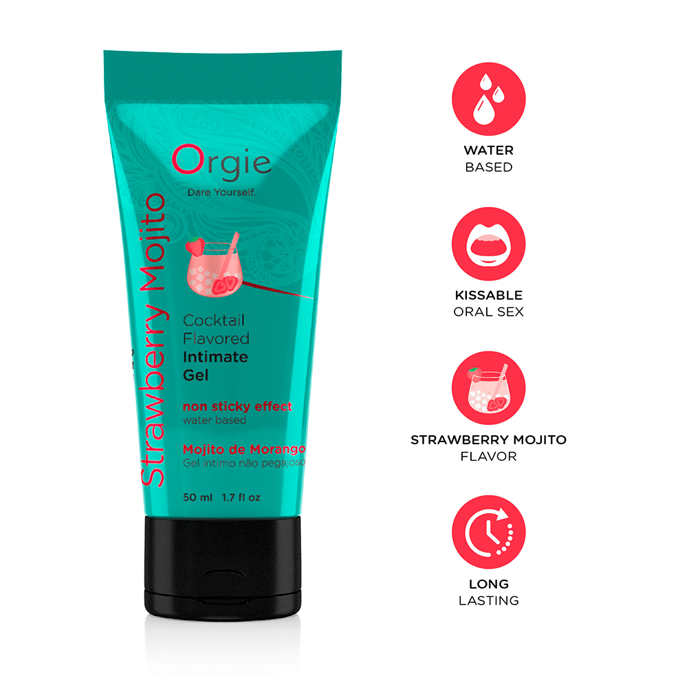 ORGIE Lube Tube Cocktail Strawberry Mojito 50ml - Image 2