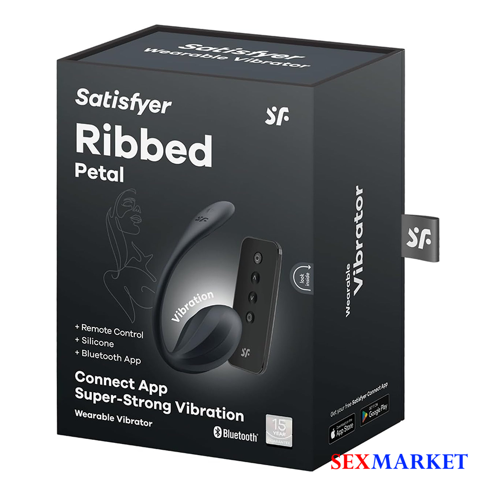 Satisfyer Ribbed Petal black Connect App