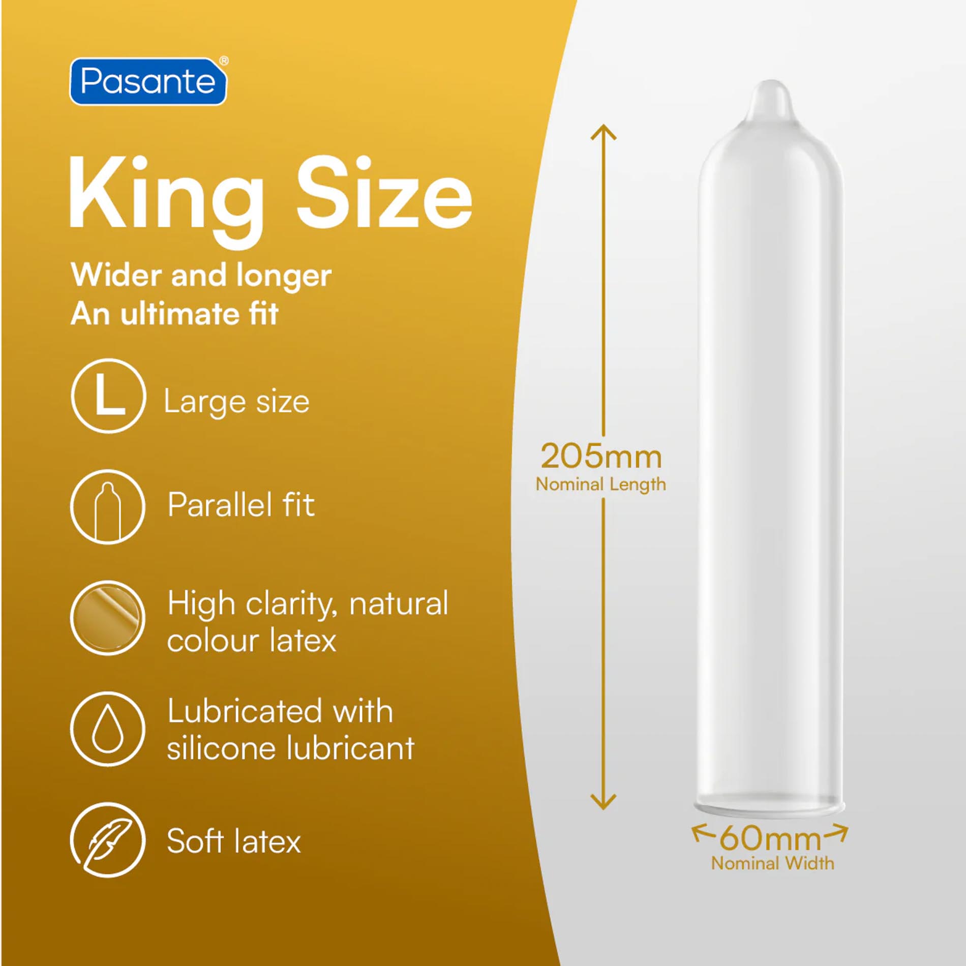 Pasante King Size Condoms 3 pcs - Image 2