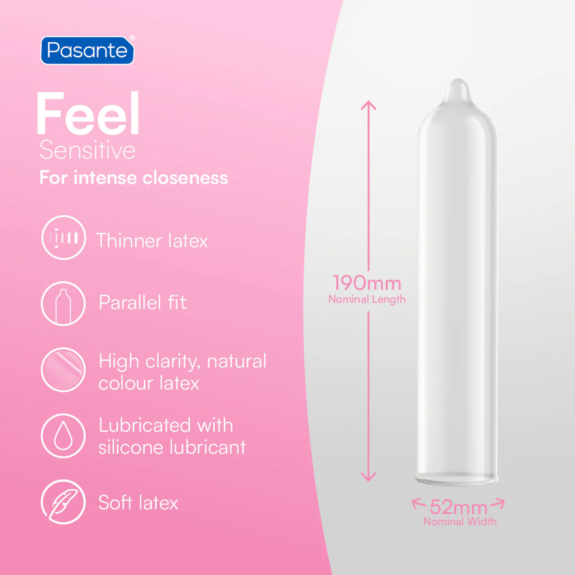 Pasante Sensitive/Feel Condoms 3 pcs - Image 2