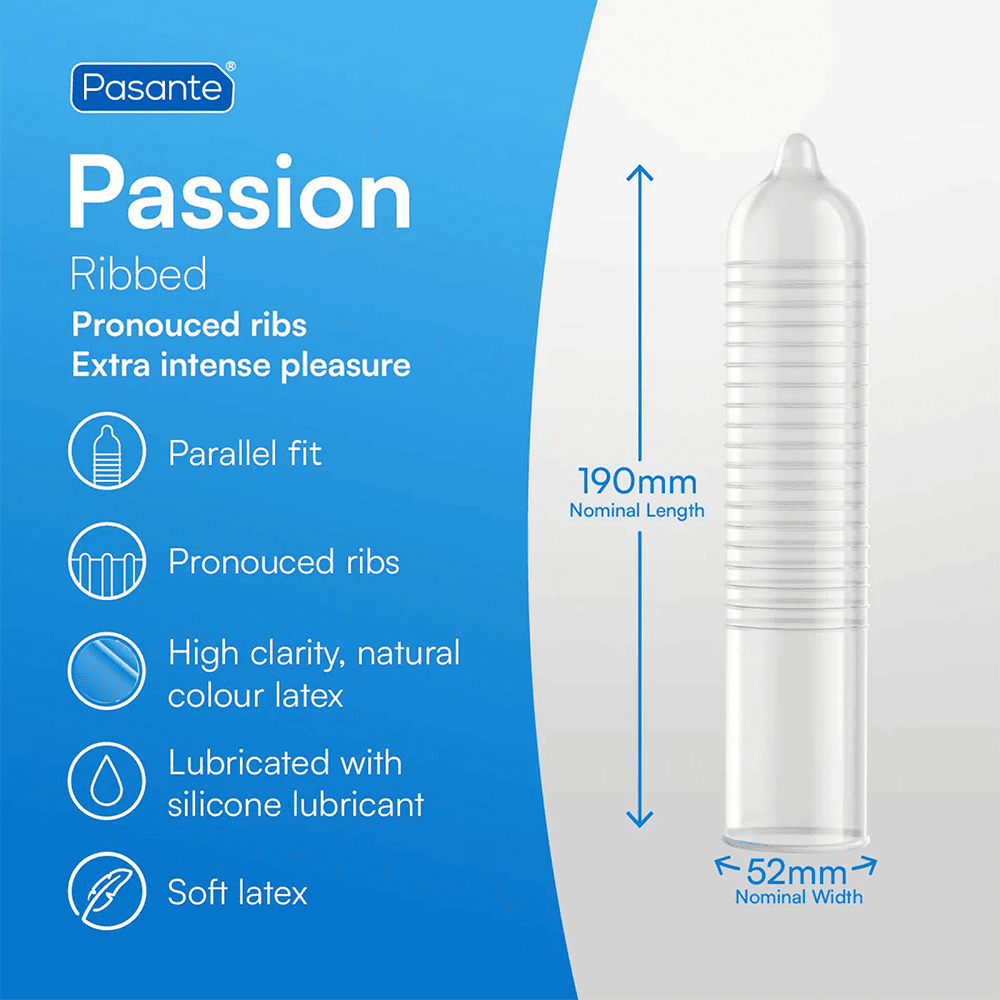 Pasante Passion Condoms 3 pcs - Image 2