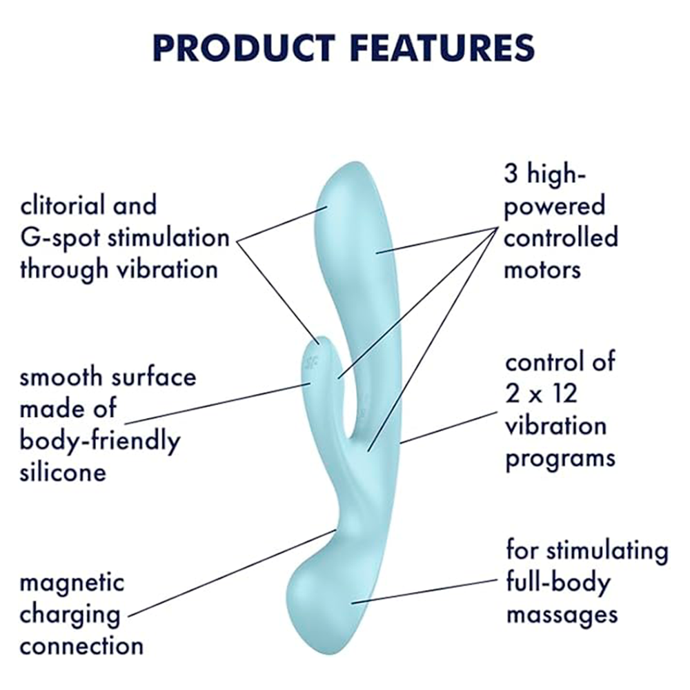 SATISFYER Triple Oh light blue - Image 4